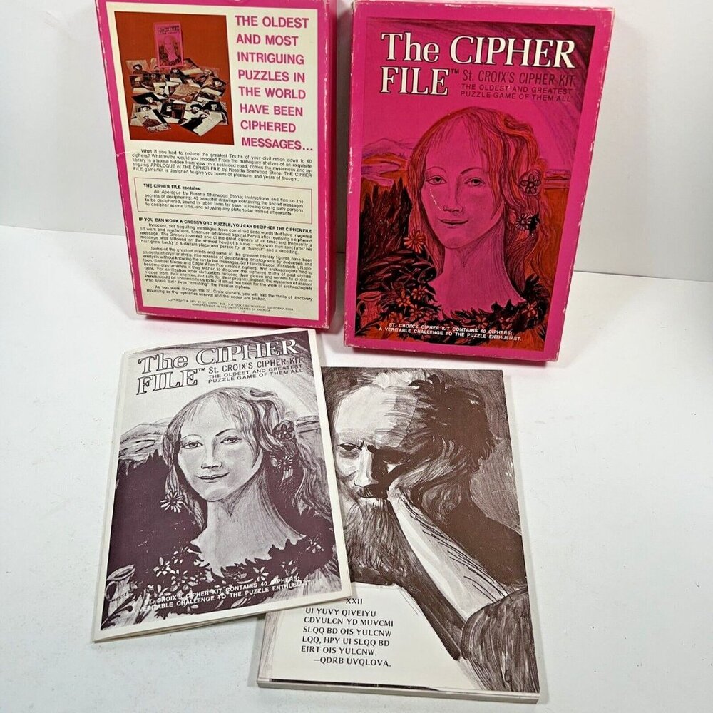 Vintage 1971 The Cipher File St. Croix Inc Cipher Kit Puzzle Game Complete